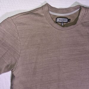 Mauvais Beige Short Sleeve plain Shirt Men's medium